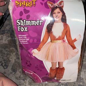 Unworn shimmer fox costume